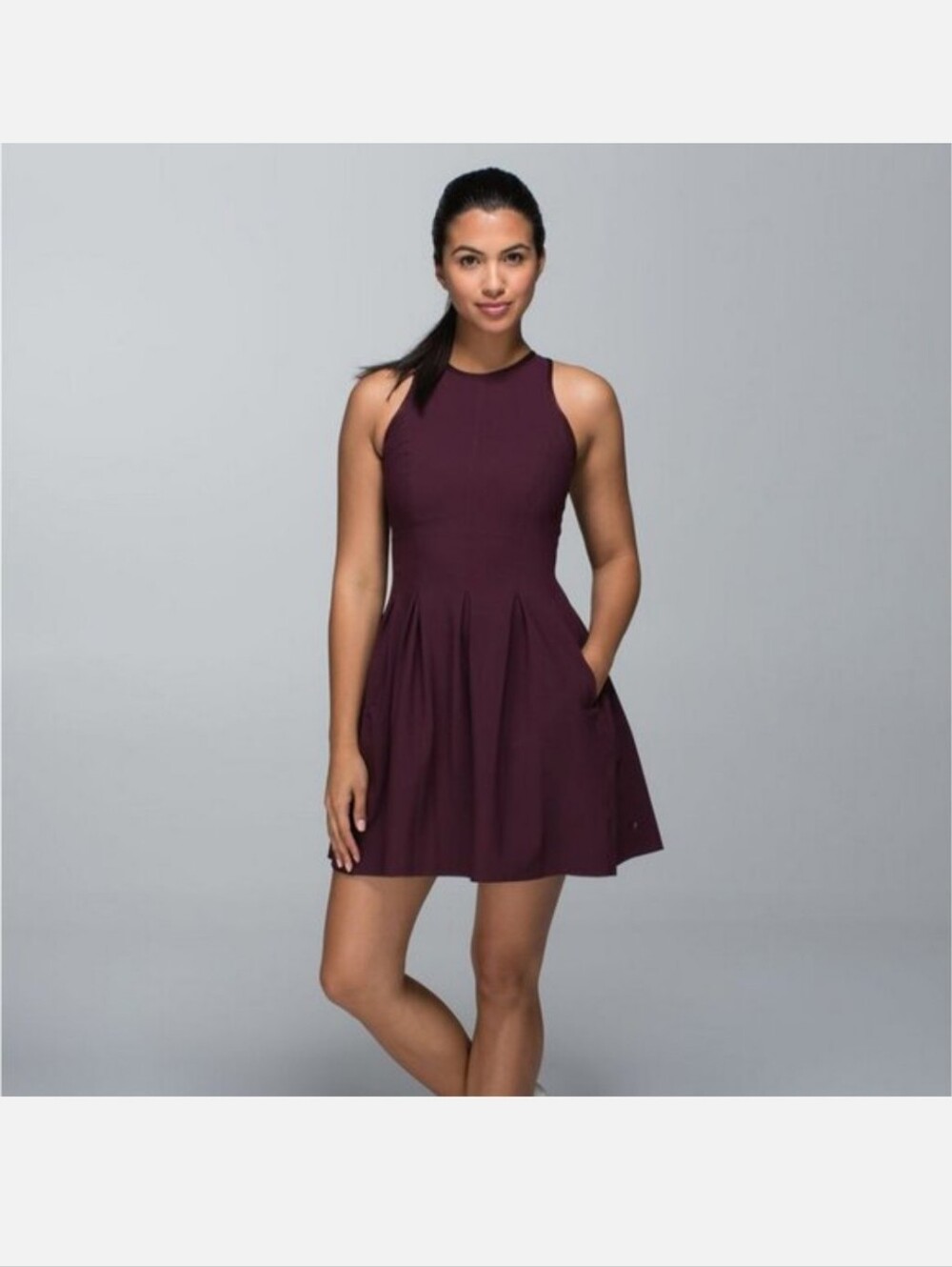 Lululemon Here To There Dress In Bordeaux Drama Color